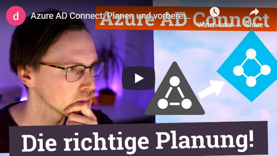 Azure AD Connect: Planen und vorbereiten (YouTube)